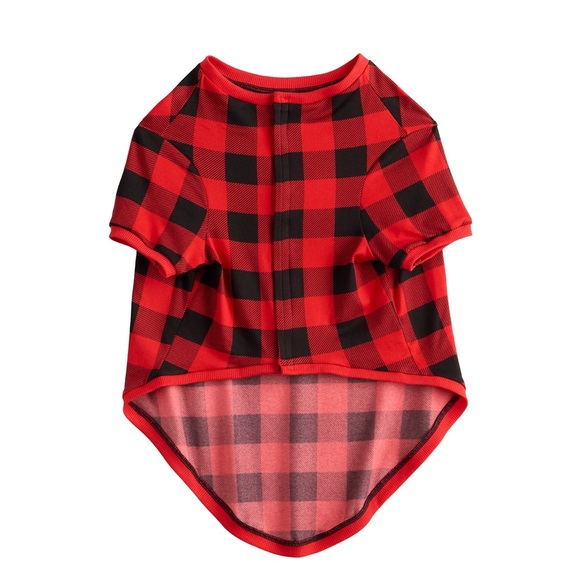 BNWT Kohl’s Red Black Buffalo Plaid Check Dog Pet Pajamas Jammies Families - Picture 2 of 13